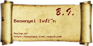 Besenyei Iván névjegykártya